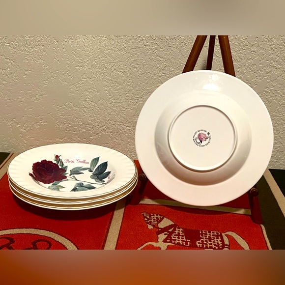 4 VTG Roy Kirkham 9” Soup Bowl. Versailles Rosa Gallica. Made In England. - Picture 4 of 5
